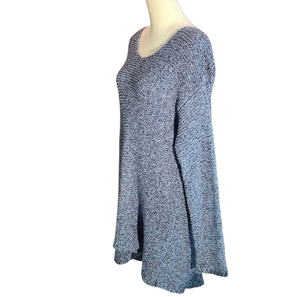 J.Jill Pure Jill Women's Blue Knit Sweater Tunic Length Hi Lo Hem Women M - Picture 2 of 12